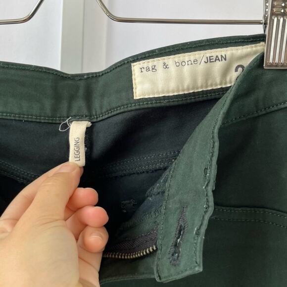 Rag & Bone 24 The Legging Skinny Jeans Jeggings Forest Ombre Green - Picture 6 of 8